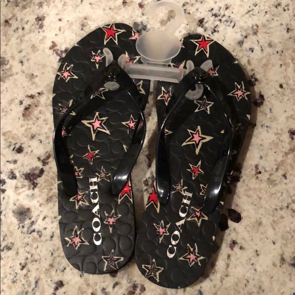 NEW Coach flip flops